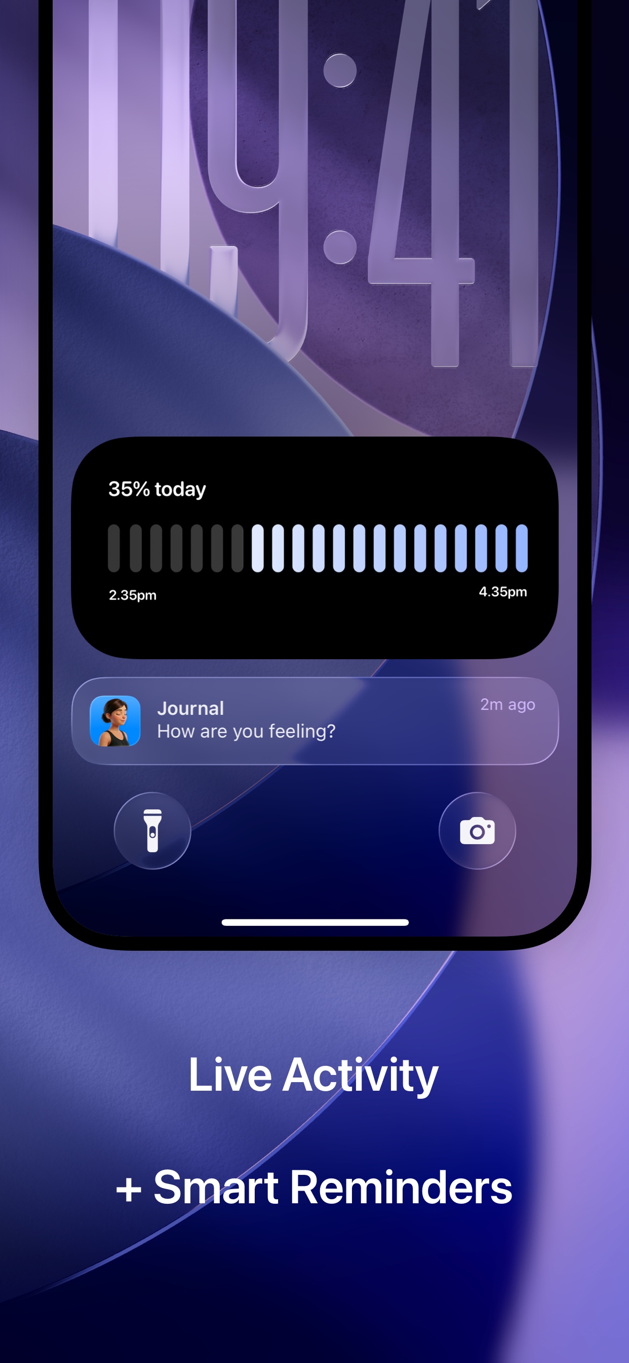 Live Activity and reminder view for current routine progress